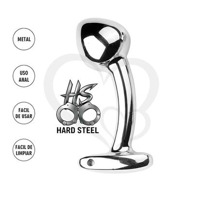 Plug anal metalico curvado Small